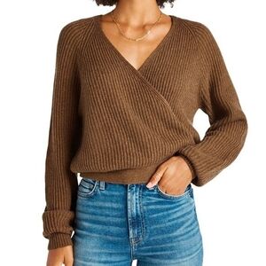 Splendid Adele Brown Wrap Around Sweater M